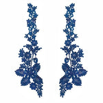 appliques decoratives brodees or rouge vert bleuclair floral polyester mariage