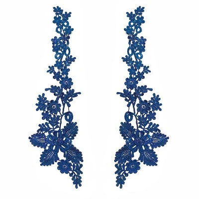 appliques decoratives brodees or rouge vert bleuclair floral polyester mariage