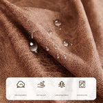 Housse canapé marron texture cuir moderne adhésif lavage machine tout compris