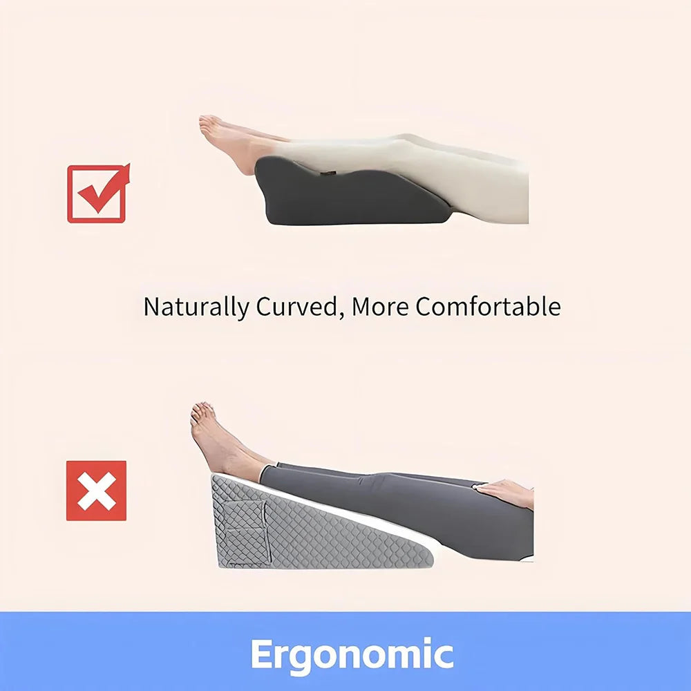 coussin ergonomique multifonctionnel memory foam noir blanc support dos jambes oreiller pieds moderne
