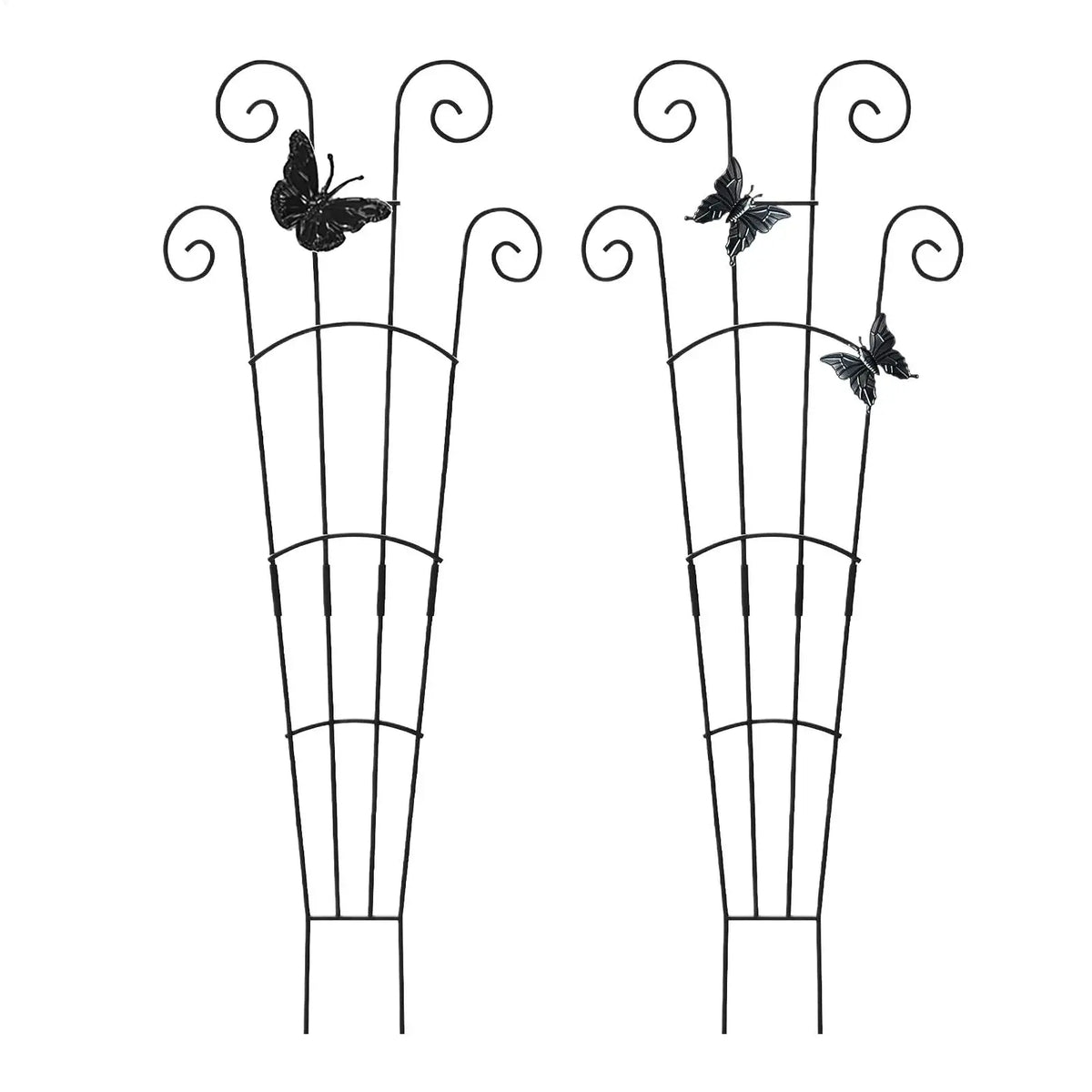 support plante grimpante art nouveau papillons noirs balcon jardin fleuri bricolage fixations invisiblesextérieurintérieur