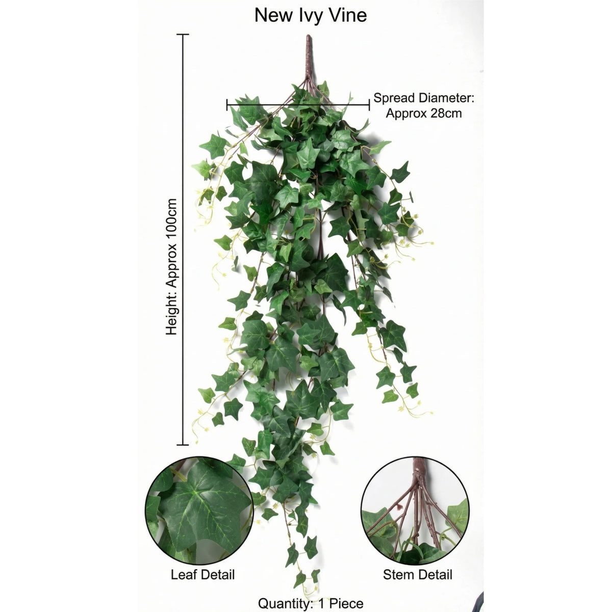 guirlande artificielle vigne feuilles vertes tiges grises automne décorative rustique intérieur accrochée clips