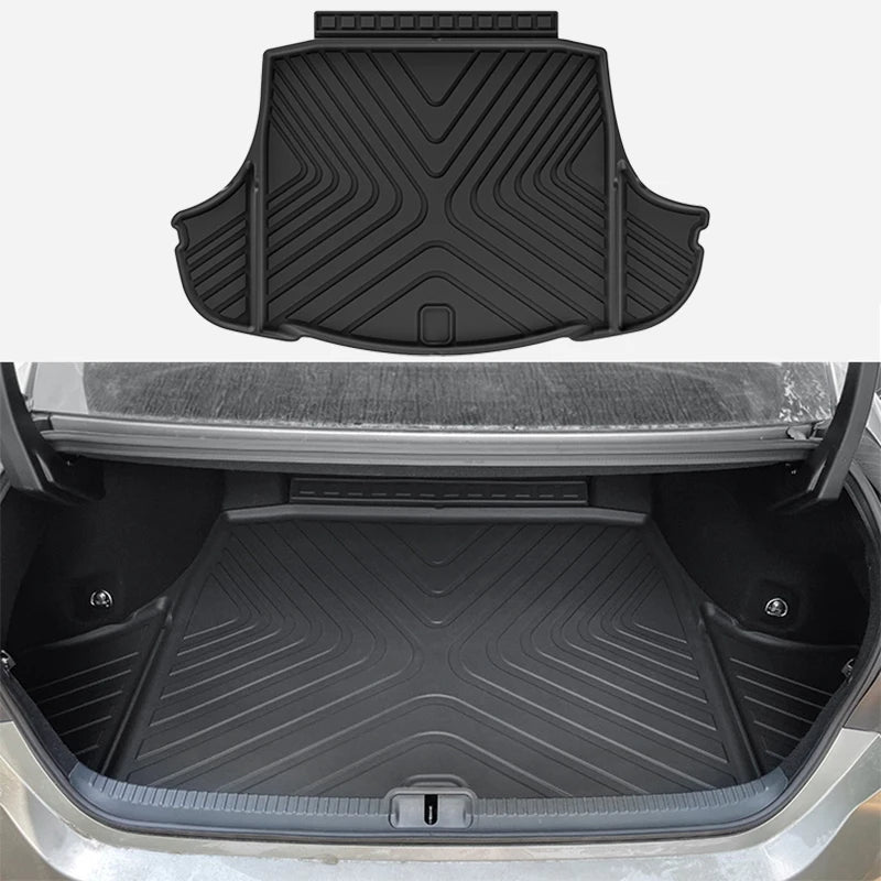tapis sol voiture noir rayures diagonales moderne antidérapant double couche set complet