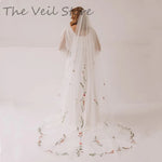 voile mariée blanc broderie florale rouge verte translucide classique romantique