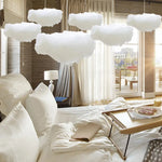 nuages blancs suspendus coton doux décoration mariage anniversaire diy led enfants romantique aérien