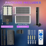 lampe solaire extérieure noire moderne panneau batterie télécommande ip65 led aluminium