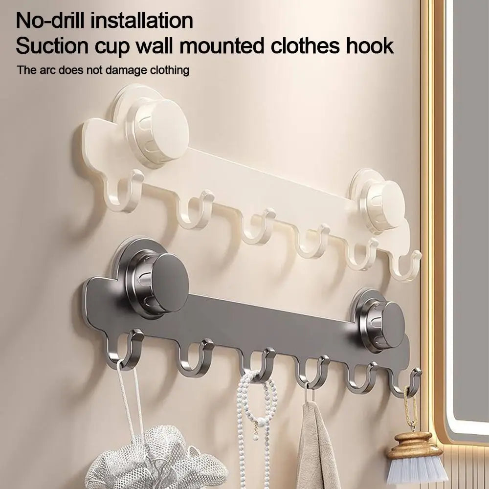 porte serviettes mural acier inoxydable ventouse beige gris moderne minimaliste crochets