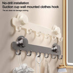 porte serviettes mural acier inoxydable ventouse beige gris moderne minimaliste crochets