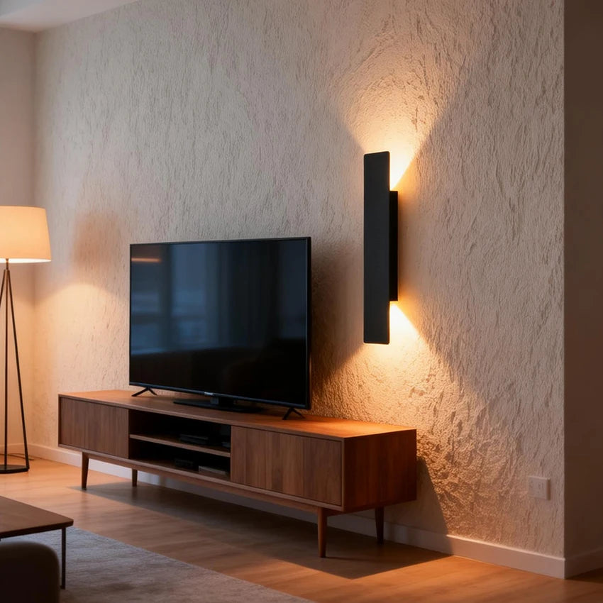 lumière led applique murale moderne étanche ip65 18w blanc noir adhésiveextérieur