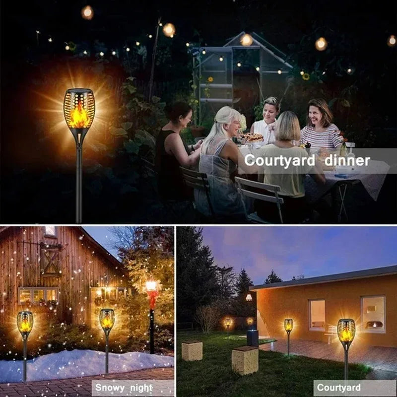lampe torche solaire moderne motif ethnique autocontrôle panneau solaire lithium led noir contemporainextérieur