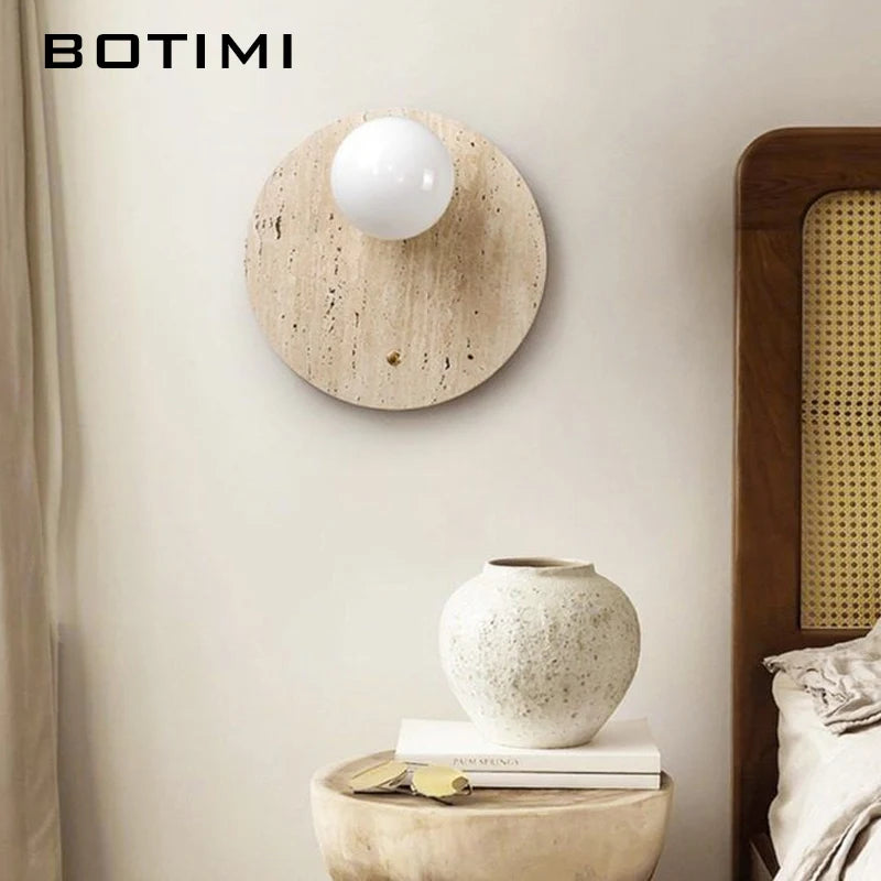 lampe murale moderne bois naturel texture grunge éclairage chambre entrée fixée mur