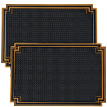 tapis bar noir or grille moderne 18x12 pouces antidérapant salon restaurant