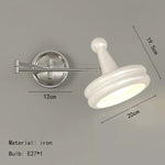 lampe murale led moderne rétractable rotative fer blanc chambre cuisine salle bain