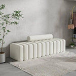 banc modulable velours orange noir blanc moderne salon confortable fixations invisibles coussins mobiles