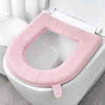 coussin toilette rose clair vert pastel gris clair texture cuir moderne clips fixations confortables