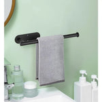 porte serviettes adhésif acier inoxydable couleur noire moderne salle bain fixations serviette