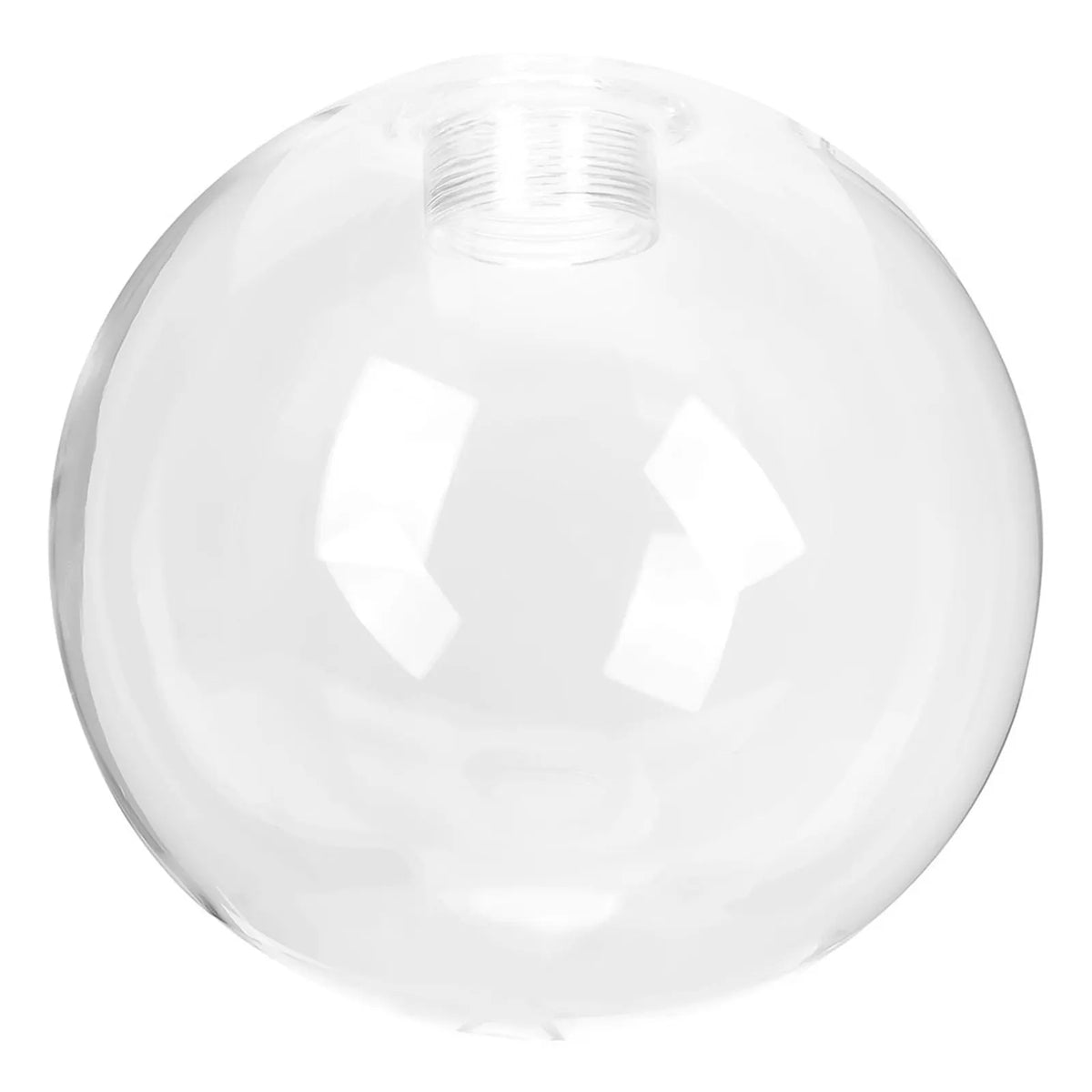 suspension boule transparente moderne grande diamètre verre clair globe lumière tringle fixe contemporain