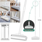brosse poussière moderne pratique tapis sols rideaux rouleaux remplaçables blanc imprimé motifs colorés 24cm