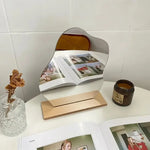 miroir transparent moderne support bois miroir maquillage chambre vanity deco beauté erotique