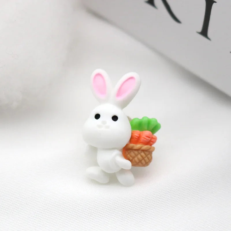 miniatures décoratives kawaii résine lapin coeurs champignons maison arrosoir carotte fleur enfants
