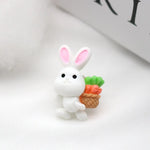 miniatures décoratives kawaii résine lapin coeurs champignons maison arrosoir carotte fleur enfants