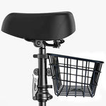 panier avant vélo noir acier fixations large capacité classique utilitaire