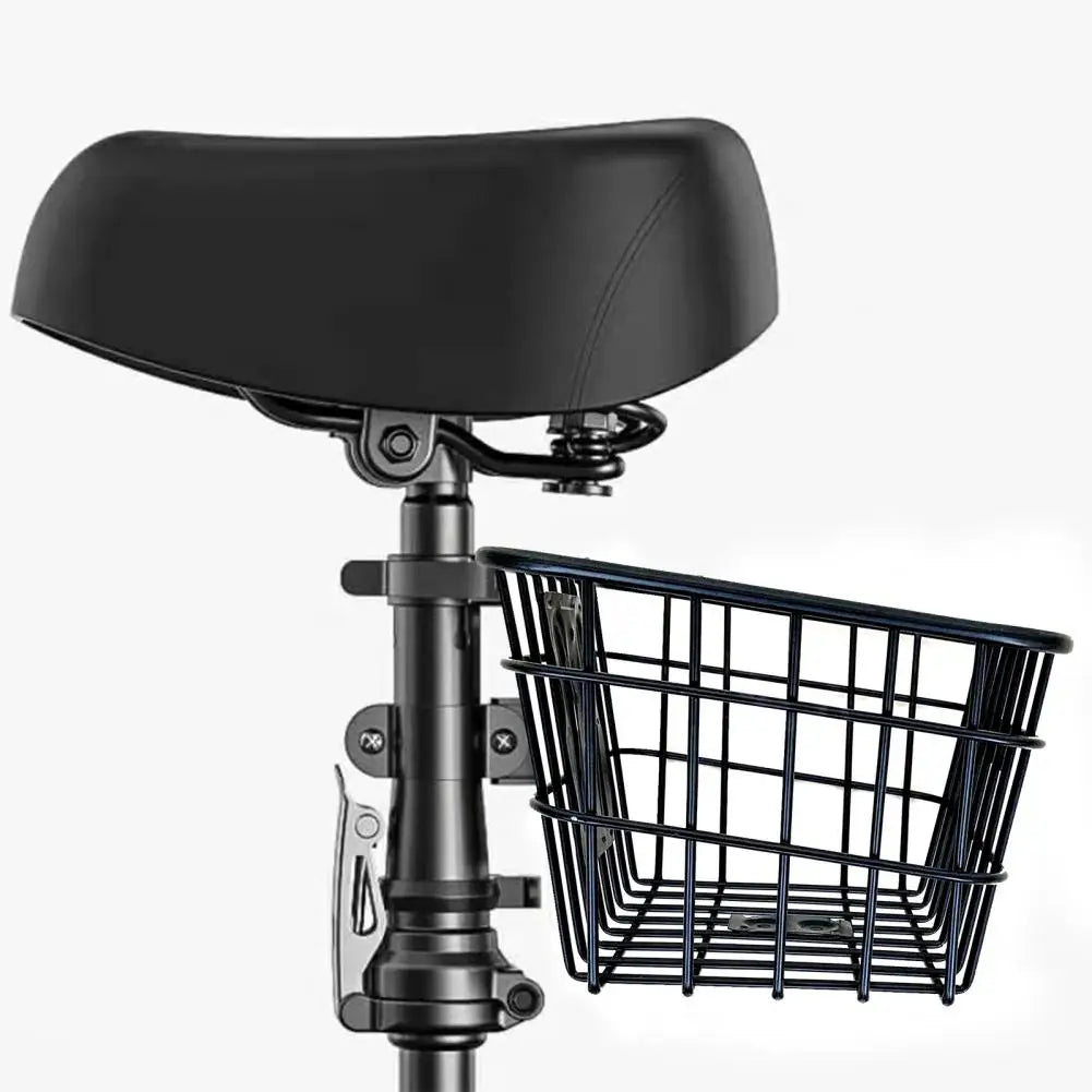 panier avant vélo noir acier fixations large capacité classique utilitaire