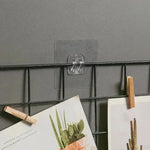 organisateur cuisine transparent moderne double crochet auto adhésif 6x14cm 6.7x6.7cm pack varié