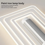 plafonnier led blanc moderne minimaliste ventilation grille diffusion lumière chambre salon