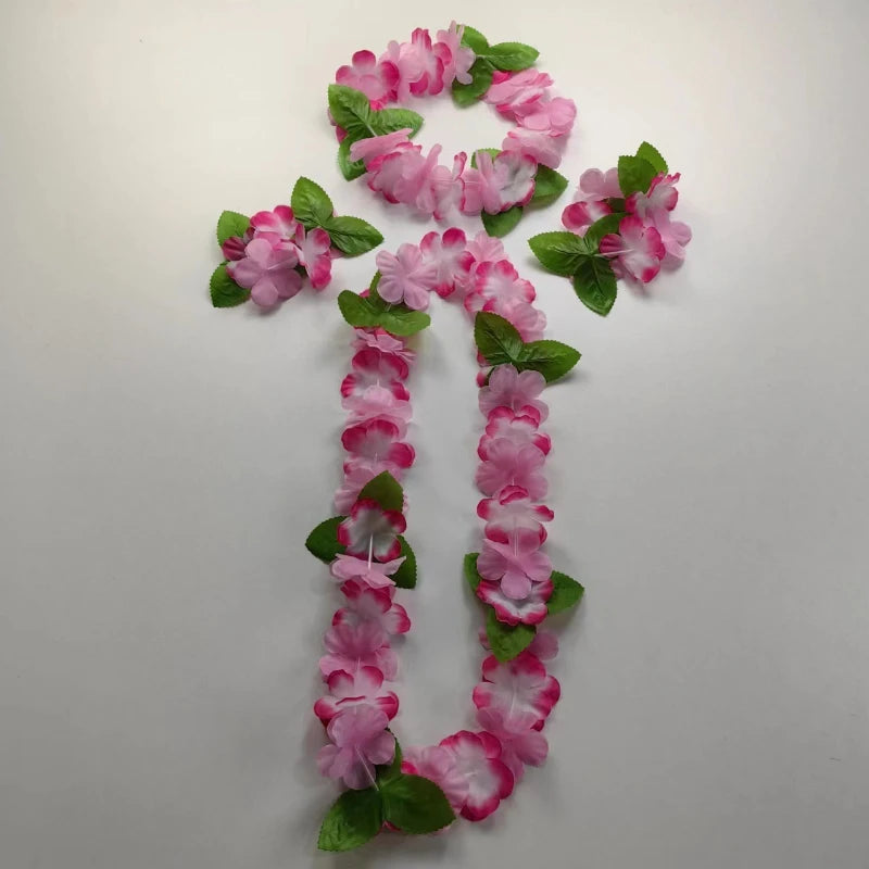 guirlande fleurs artificielles rose jaune vert festives mariage décoration anniversaire simple festive