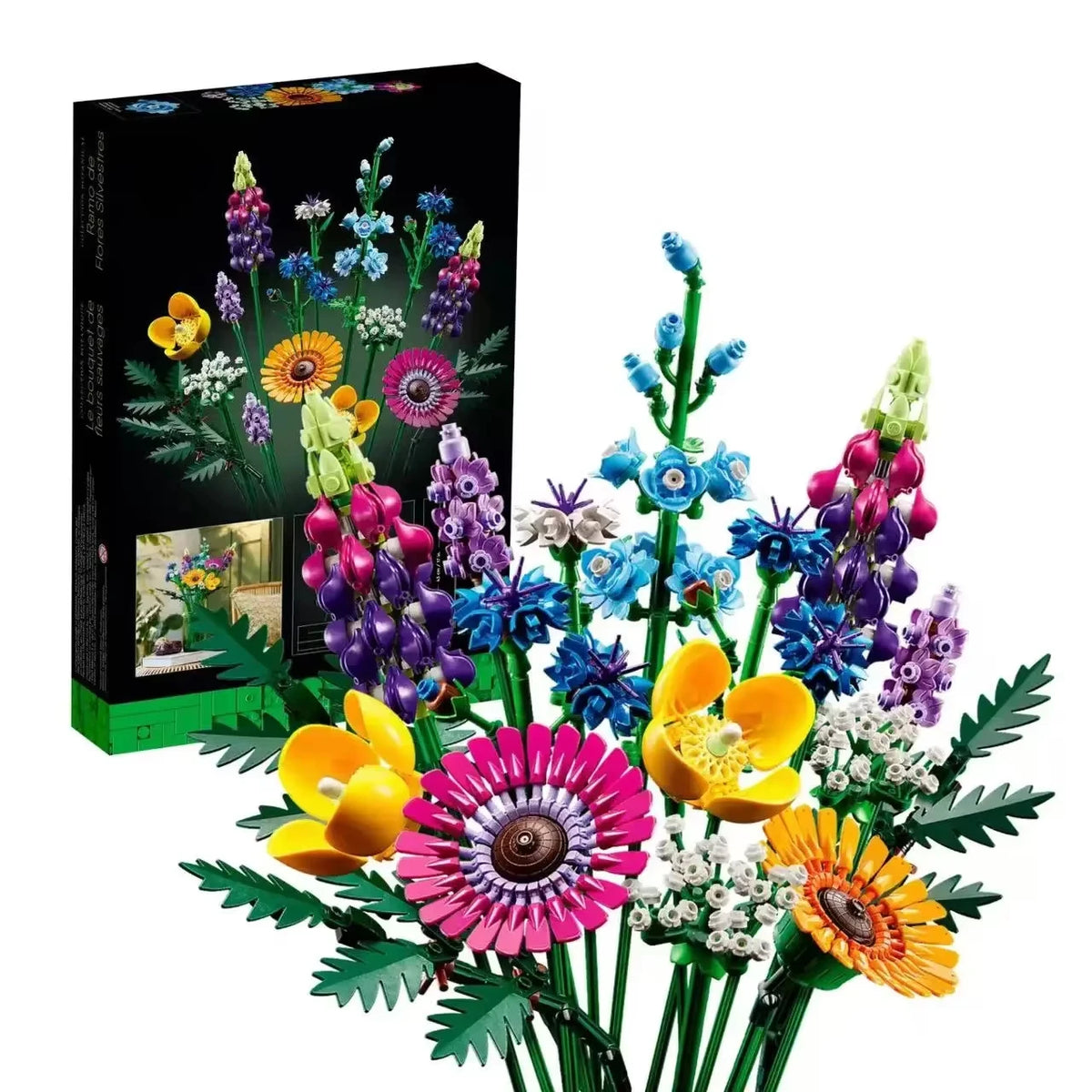 bouquets fleurs artificielles roses orchidées multicolores détaillées intérieur fête decoration