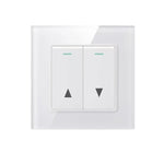 interrupteur rideau blanc gris noir 86mm carré boutons triangles moderne