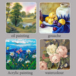 toiles peinture coton vierge aquarelle gouache acrylique huile blanc apprêté 10x10cm 13x18cm 20x20cm