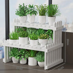 étagère plante bambou moderne simple niveaux naturel hauteur 30cm largeur 57cm