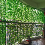 guirlande végétale artificielle feuilles vertes modernes décoration extérieure 26m longueur totale