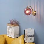 lampe murale moderne or métallique verre transparent strié cuisine chambre coucher salle manger
