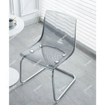 chaise contemporaine transparente texture ondulée moderne coeurs adhésifs
