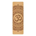 tapis yoga marron mandala om floral ethnique boho chic antidérapant écologique 183x58cm