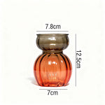 vases verre modernes decoratifs transparents jaune vert rouge fleurs table centerpiece