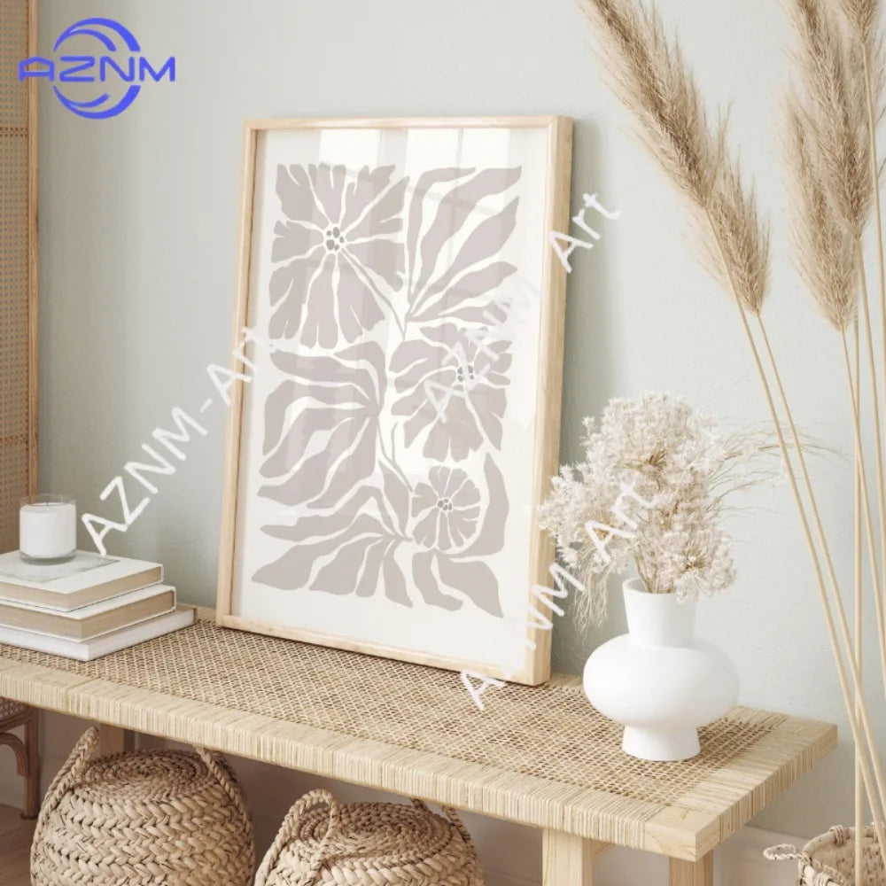 cadre mural contemporain floral texture mat 50x70cm 40x60cm 30x40cm 20x30cm 55x80cm