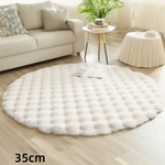 coussin doux blanc gris rose vert peluche moderne diametre 35cmwasher