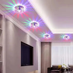 Spot LED moderne cristal transparent clips fixationacier inoxydable led