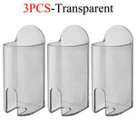porte brosse dents adhésive transparente moderne support salle bains blanc simple minimaliste