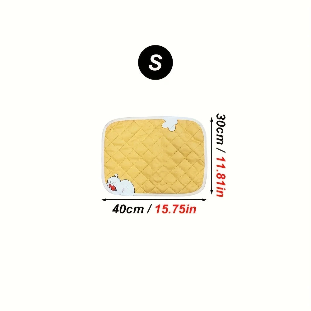tapis lapin carotte polaire jaune motif moderne absorbant lavable sans glisser cage saison