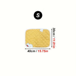 tapis lapin carotte polaire jaune motif moderne absorbant lavable sans glisser cage saison