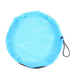 sac rangement pliable bleu rose moderne ø150cm ø50cm tissu uni opaque multifonctionnel salon