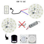 Plaque LED Downlight Chip 3W 5W 7W 9W 12W 15W 18W Blanc Diodes Modernes