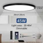 plafonnier led moderne minimaliste noir blanc flux lumineux 2000 82000 télécommande monté surface