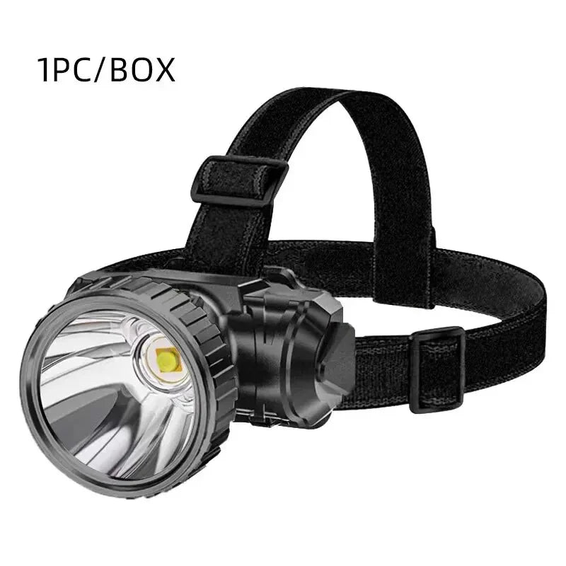 lampe frontale led rechargeable usb noir ceinture velcro multifonctionnelle moderne robuste