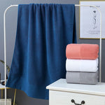 serviettes bain coton égyptien 90x180cm gris rose blanc bleu moderne absorbantes rapide lavables machine